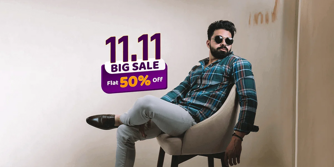 11.11 sale on men’s shirts with premium classic colours and discounts