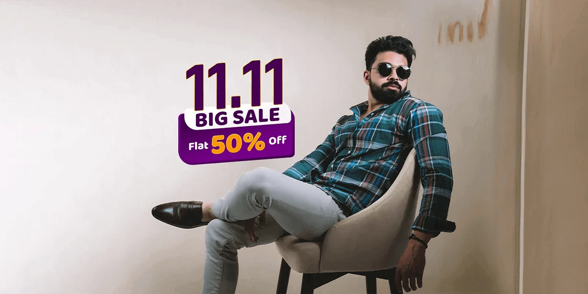 11.11 sale on men’s shirts with premium classic colours and discounts