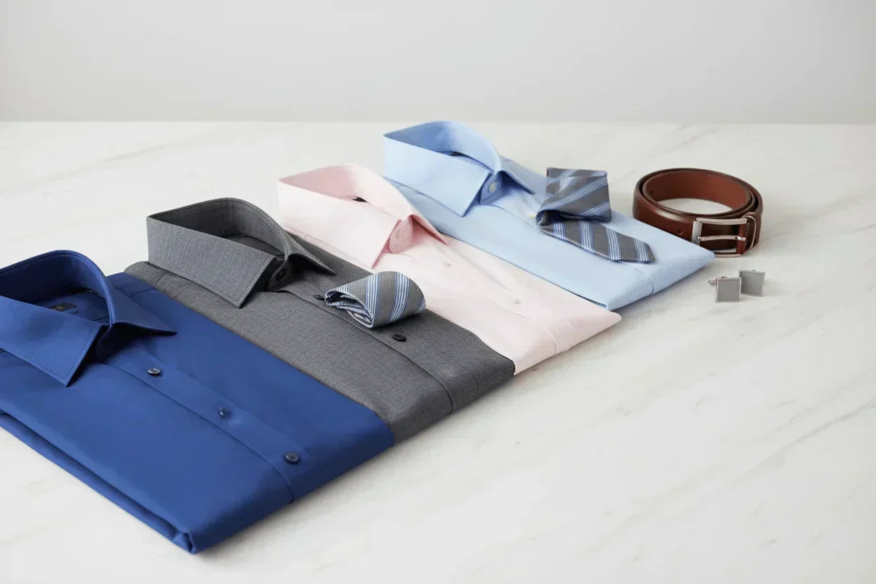 Best colors for men’s dress shirts styled for formal wear, showcasing classic shirt shades.
