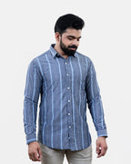 Blue Stripe Shirt Front