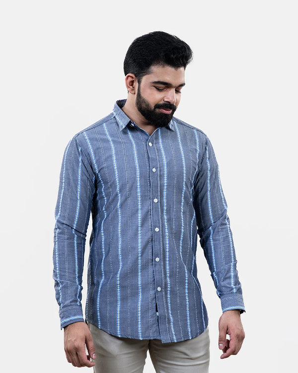 Blue Stripe Shirt Front