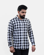 Black White Check Shirt Front
