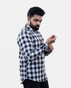 Black White Check Shirt - Side
