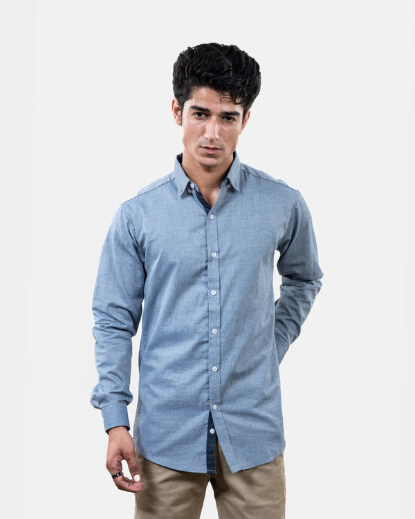Blue Formal Shirt Front