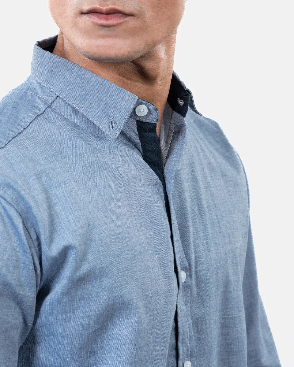 Blue Shamry Shirt Collar