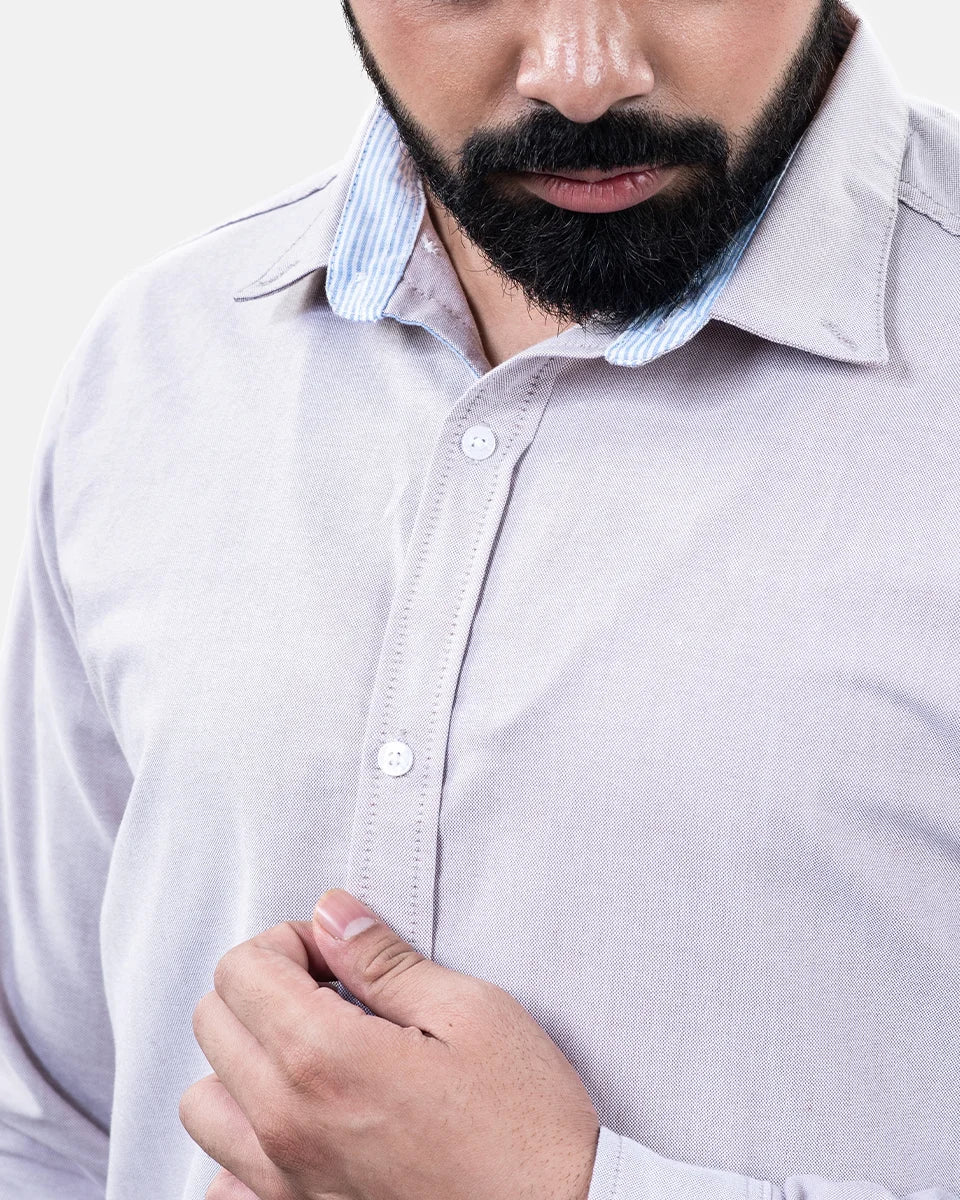 Classic Dusty Lilac Shirt Collar