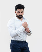 Classic Pure White Shirt - Front