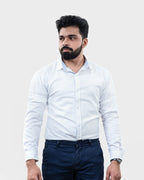 Classic Pure White Shirt Front