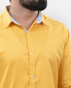 Classic Yellow Shirt - Collar Western Wear