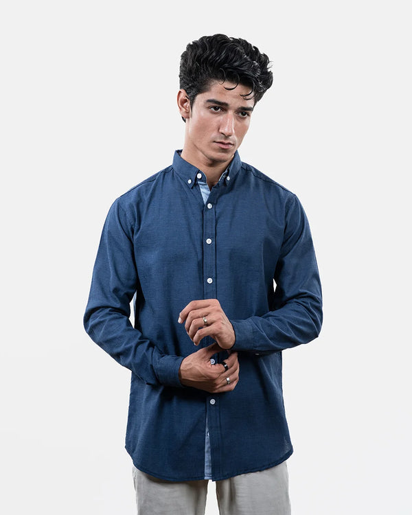 Dark Blue Formal Shirt Front