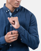 Dark Blue Shamry Shirt Sleeve