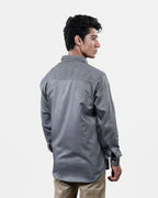 Dark Gray Formal Shirt Back