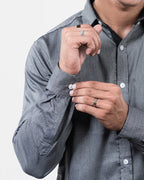 Dark Gray Formal Shirt Sleeve-western clothes pakistan