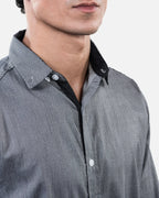 Dark Gray Shamry Shirt Collar