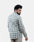 Dark Teal Check Shirt - Back