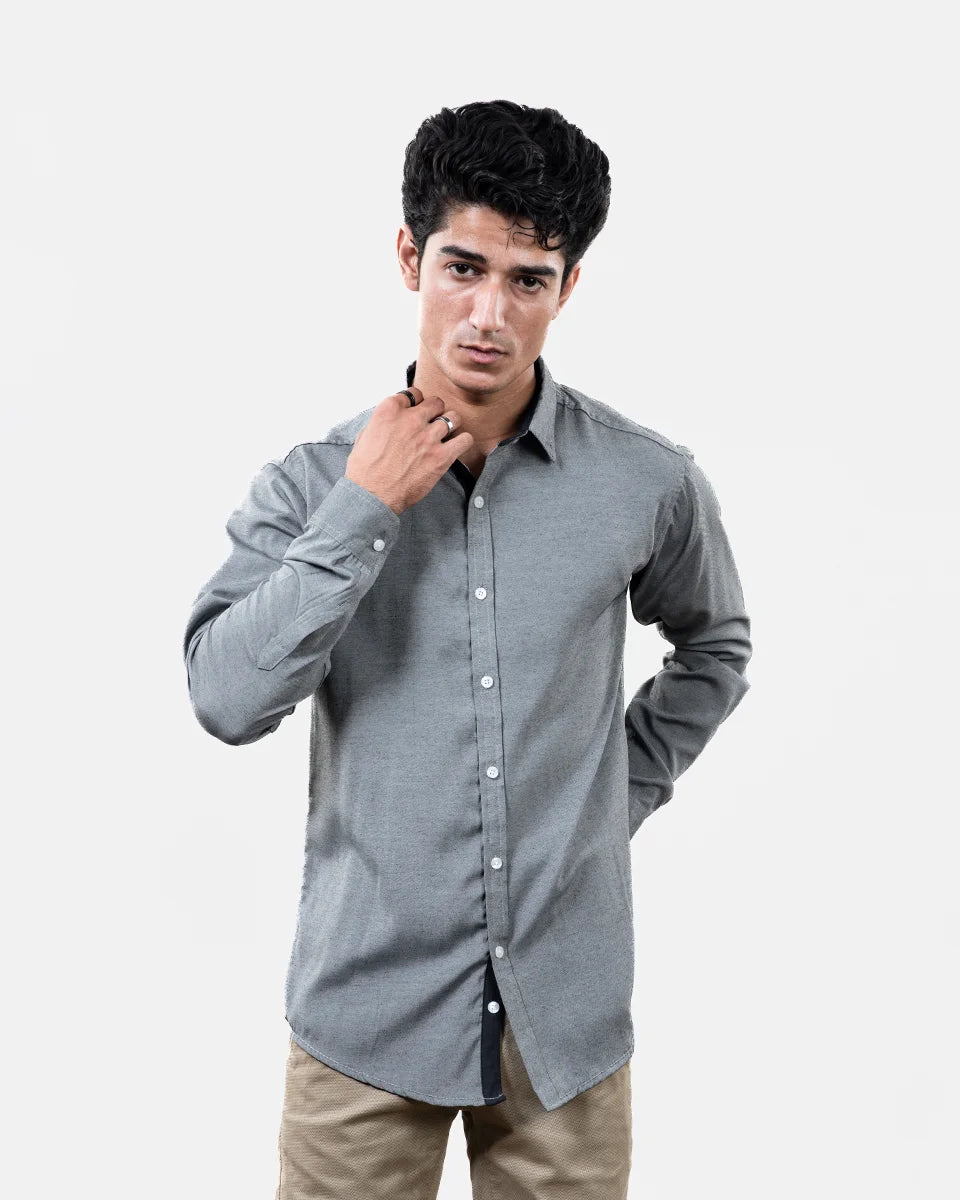 Gray Formal Shirt Front