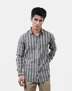 Gray Stripe Shirt Front