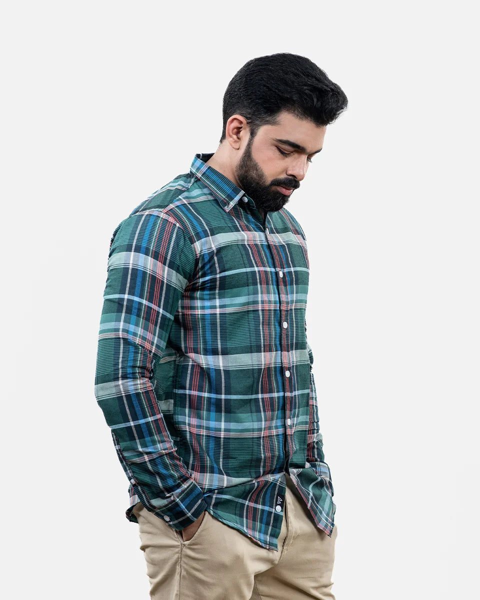 Green Check Shirt - Side