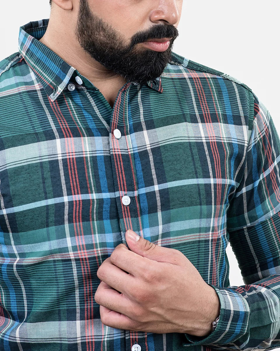 Green Check Shirt - Collar best shirt brands for men