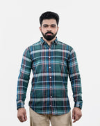 Green Check Shirt Front