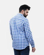 Light Blue Check Shirt - Back