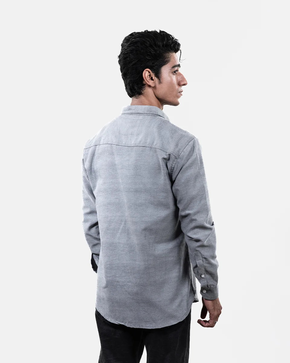 Light Gray Formal Shirt Back