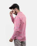 Red Small Check Shirt