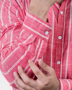 Red Stripe Shirt Sleeve