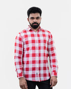 Red White Check Shirt Front
