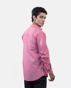 Red White Stripe Shirt Back
