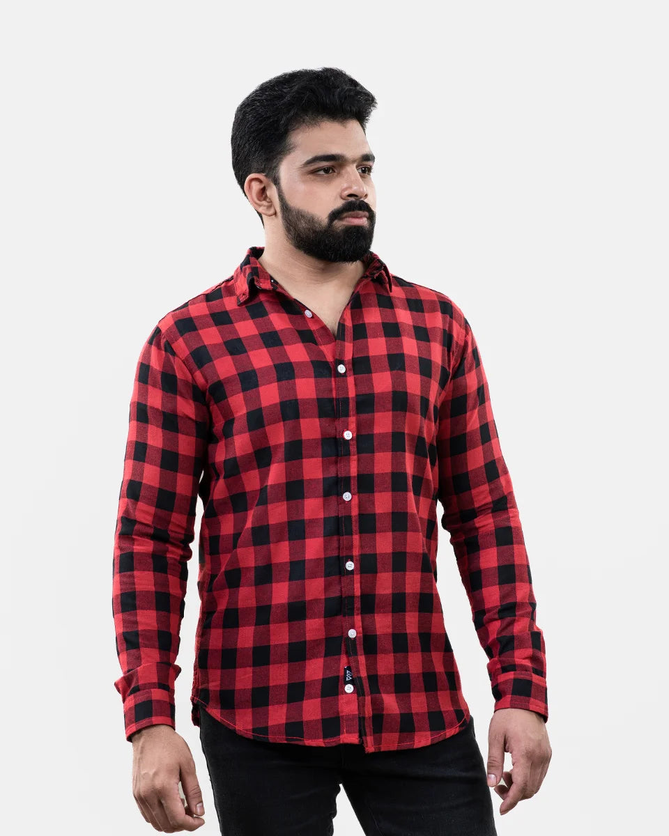 Red and black check shirt for men | Western Wear Pakistan