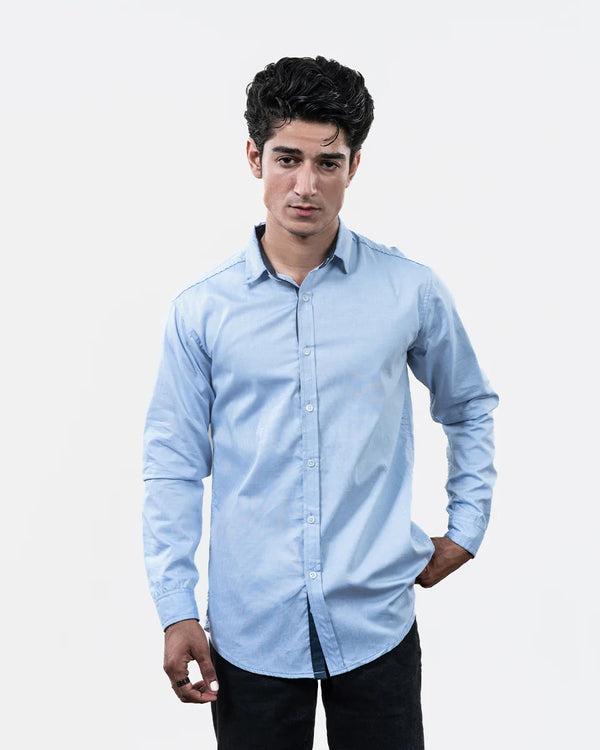 Sky Blue Formal Shirt Front