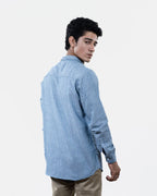 Steel Blue Stripe Shirt Back