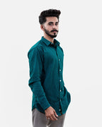 Teal Green Small Check Shirt - Side branded shirts online pakistan