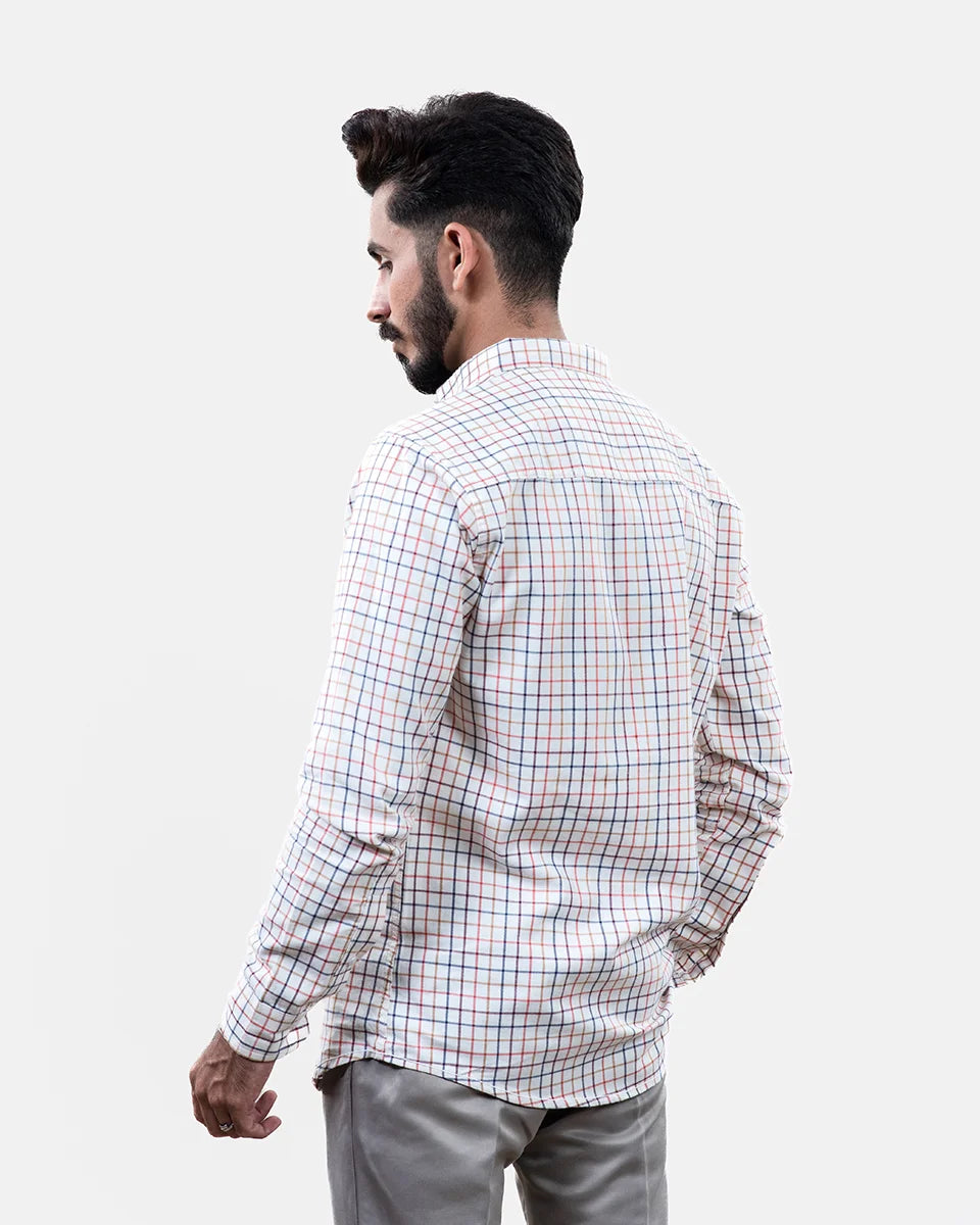 White Check Shirt - Back
