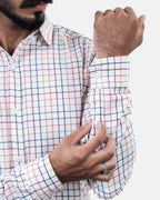 White Check Shirt - Sleeve